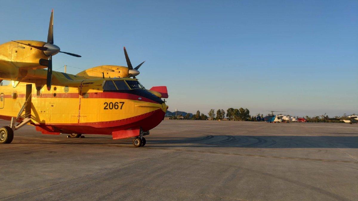Muğla'daki yangınlarına İspanya uçakları 116 ton su boşalttı